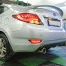 Диффузор заднего бампера var №3 (двойной выхлоп) для Hyundai Solaris (2010-2013) купить недорого с доставкой в Балашиха