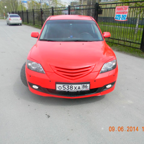 Накладки на фары (реснички) "Лодочки" для Mazda 3, хэтчбэк (2003-2009) купить недорого с доставкой в Балашиха