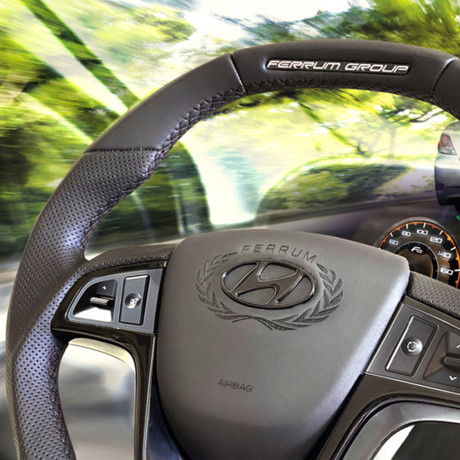 Анатомическое рулевое колесо Ferrum Group для Hyundai Solaris купить недорого с доставкой в Балашиха
