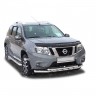 Защита порогов с алюминиевым листом (d63,5) для Nissan Terrano (2014-н.в.)(Окрашенное) купить недорого с доставкой в Балашиха