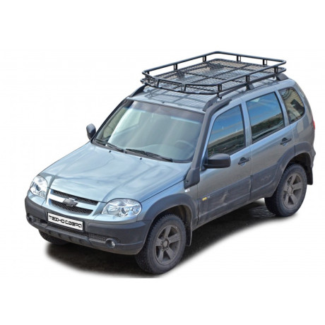 Багажник экспедиционный «Трофи» (на рейлинги) для B@3 2123 "Chevrolet Niv@" (С алюминиевым листом) купить недорого с доставкой в Балашиха