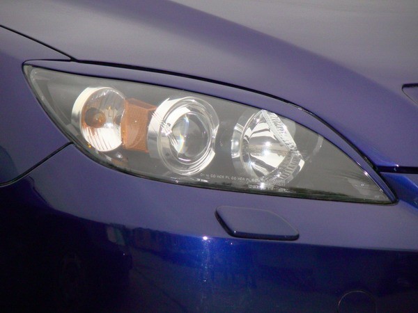 Накладки на фары (реснички) длинные var №3 для Mazda 3 Hatchback (2004-2009) купить недорого с доставкой в Балашиха