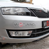 Спойлер переднего бампера (под покраску) для Skoda Rapid (2012-н.в.) купить недорого с доставкой в Балашиха