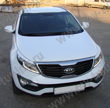 Накладки на фары (реснички) для KIA Sportage (3rd) (2010-2016) купить недорого с доставкой в Балашиха