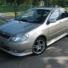 Накладка на передний бампер (сток) Toyota Corolla (120, 121 Fielder) купить недорого с доставкой в Балашиха