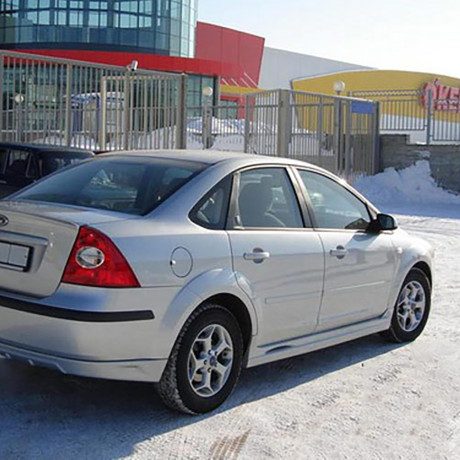 Накладки на пороги "FT" для Ford Focus 2 (седан, хетчбэк 5-дв.)(2004-2011) купить недорого с доставкой в Балашиха