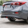 Диффузор заднего бампера var №2 (с килями) для Mazda 3 (2013-н.в.) купить недорого с доставкой в Балашиха