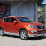Накладки на пороги "JSW Style" для KIA Sportage (3rd) (2010-2016) купить недорого с доставкой в Балашиха