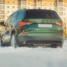 Имитация насадок глушителя BLACK (черный глянец) для Skoda Kodiaq (2016-н.в.) купить недорого с доставкой в Балашиха